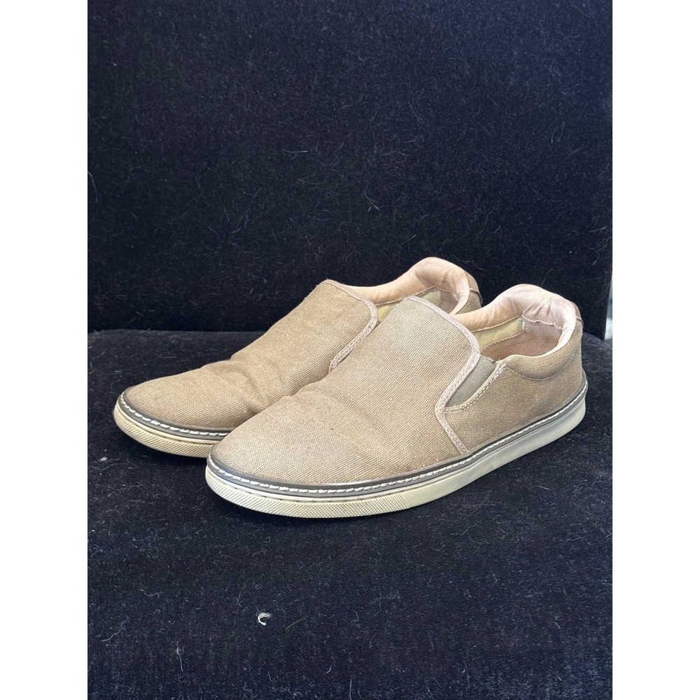 Margaritaville Mens Hammock Slip On Shoes Khaki Canvas Loafers MG1503A Size 10